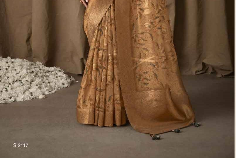Golden Yellow Banarasi Jacquard Saree