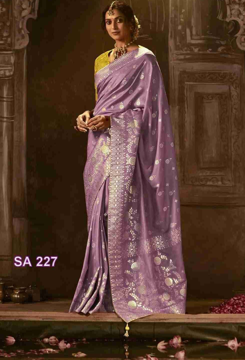 Onion Green Silk Saree