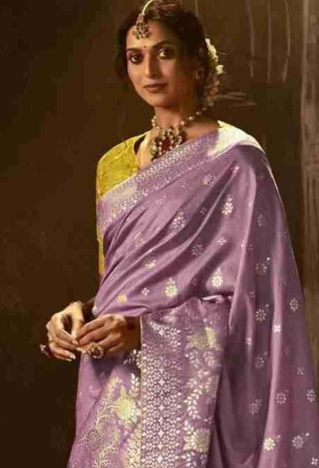 Onion Green Silk Saree