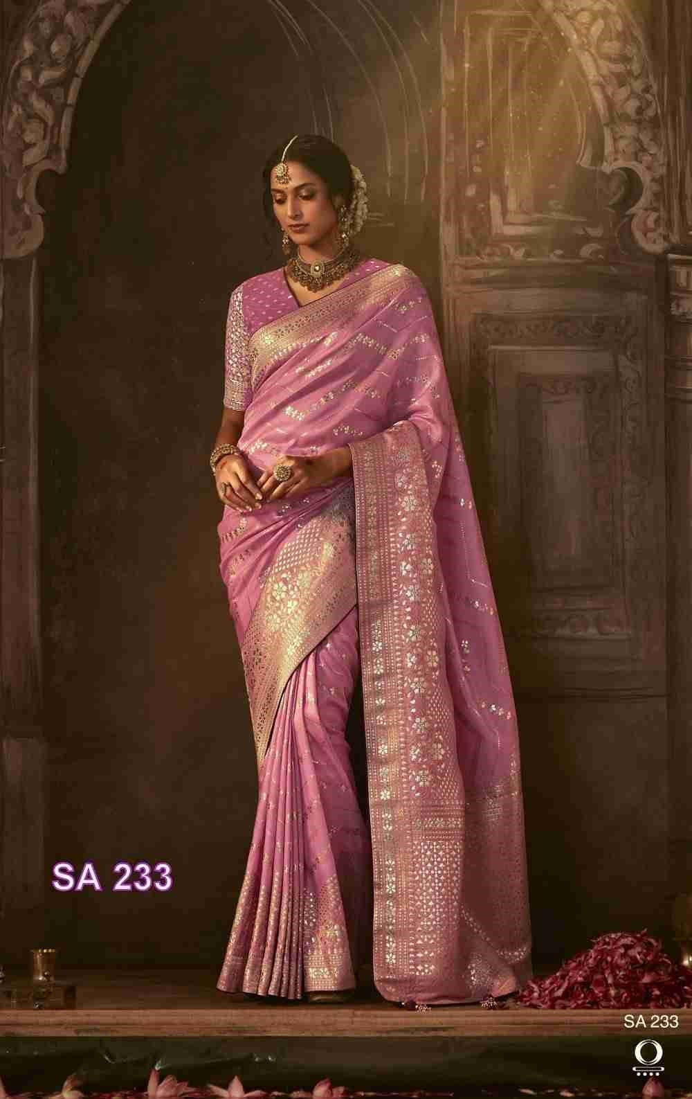 Pink Silk Saree