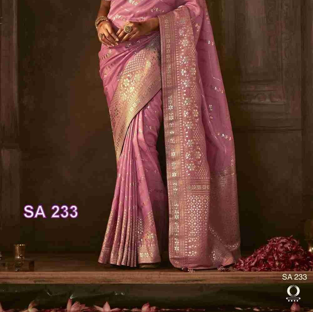 Pink Silk Saree
