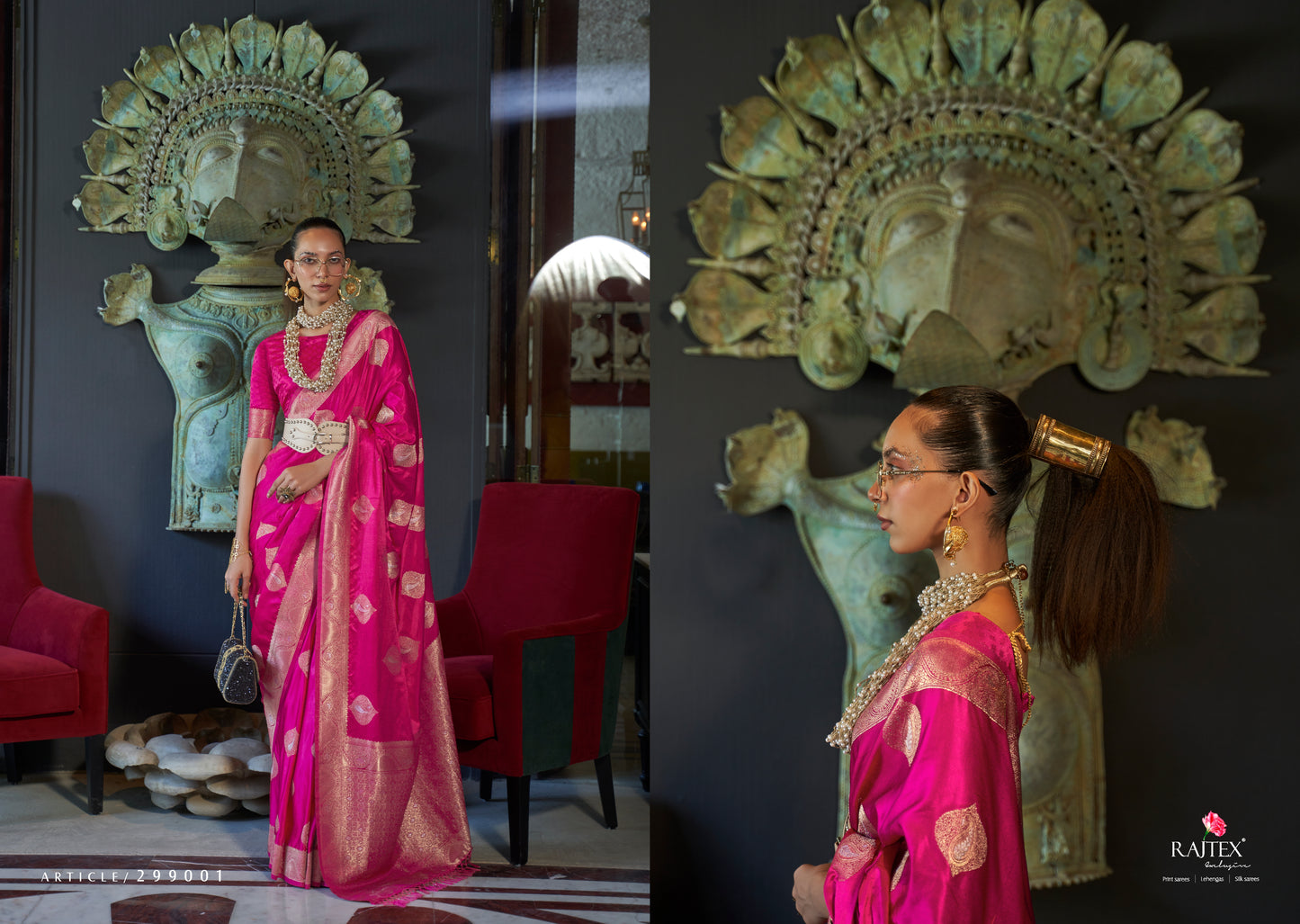 Pink Nylon Pure Satin Handloom Weaving
