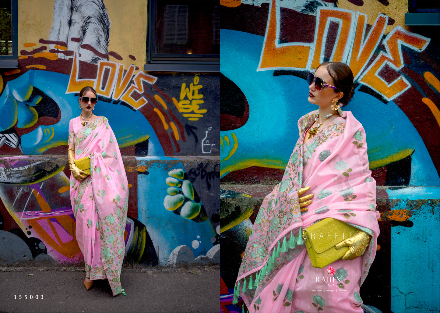 Pink Peach Parsi Weaving - Handwoven Textured Silk Saree
