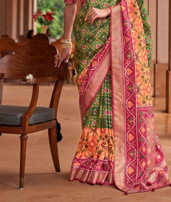 Green Patola Silk Saree