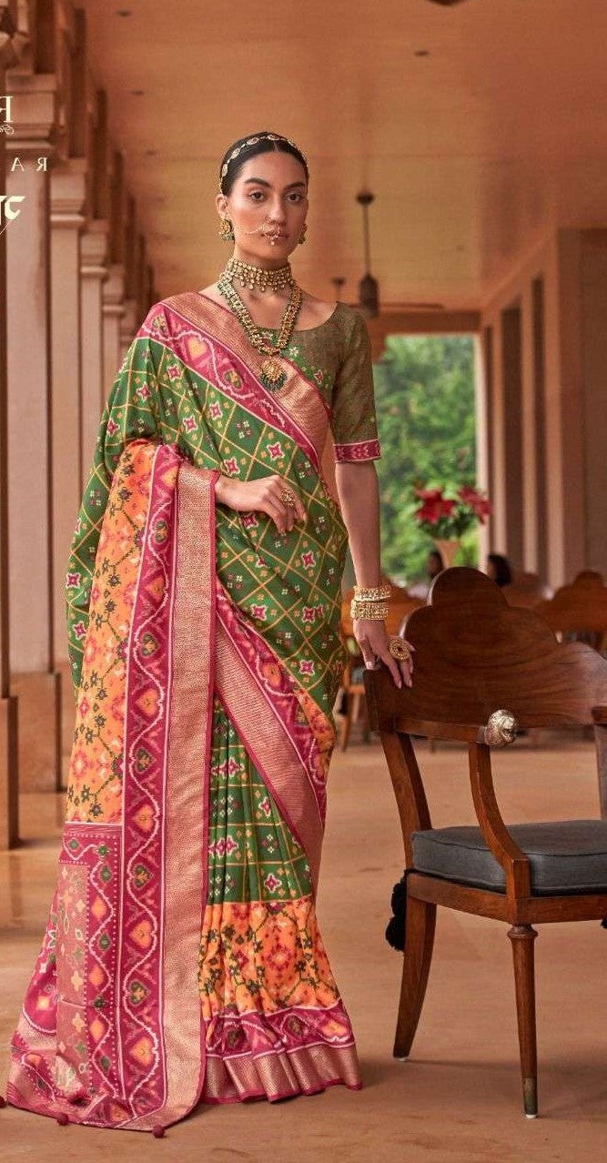 Green Patola Silk Saree