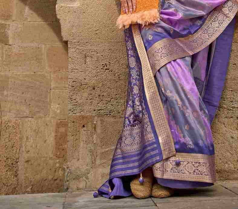Purple Silk Saree