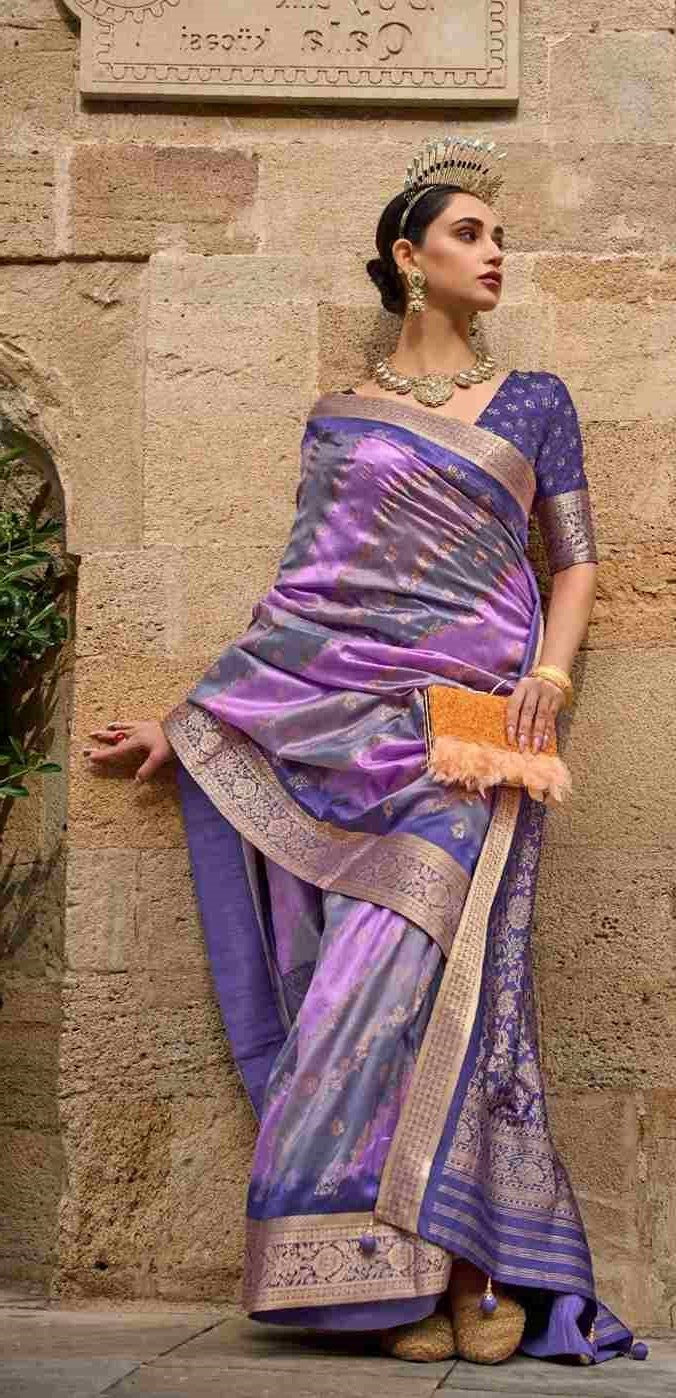 Purple Silk Saree