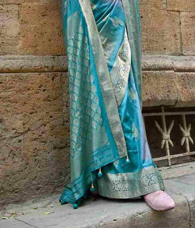 Light Blue Silk Saree