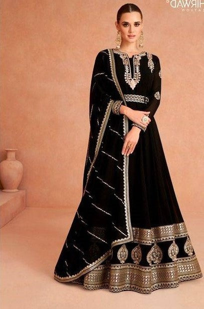Black Georgette Gown