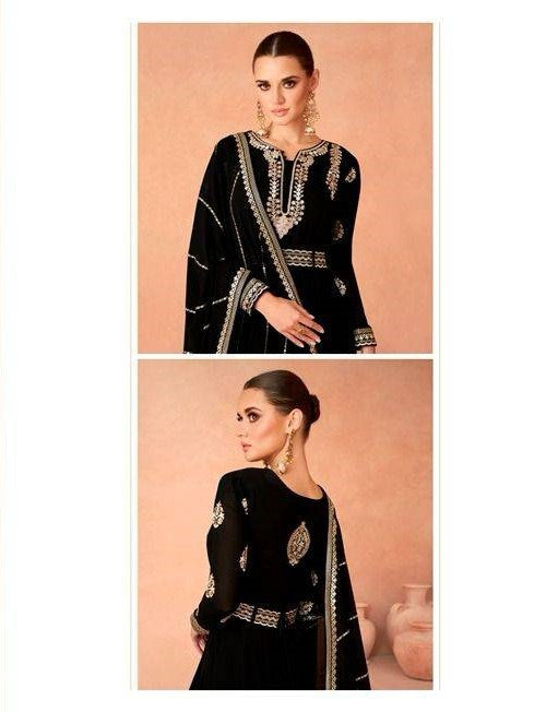Black Georgette Gown