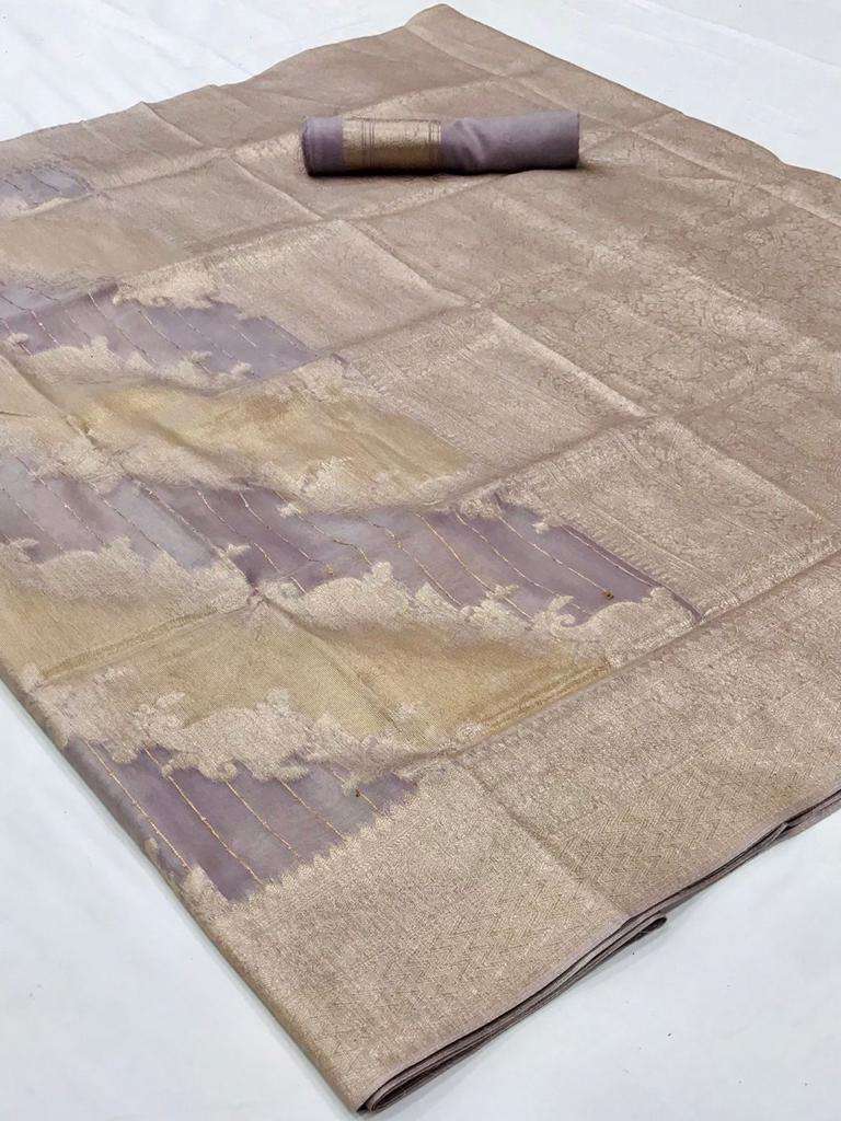 Mauve Modal Sequence Silk Saree