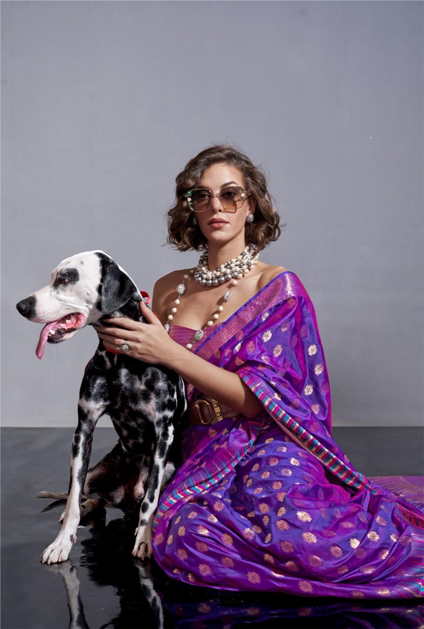 Purple Kodai Silk Saree