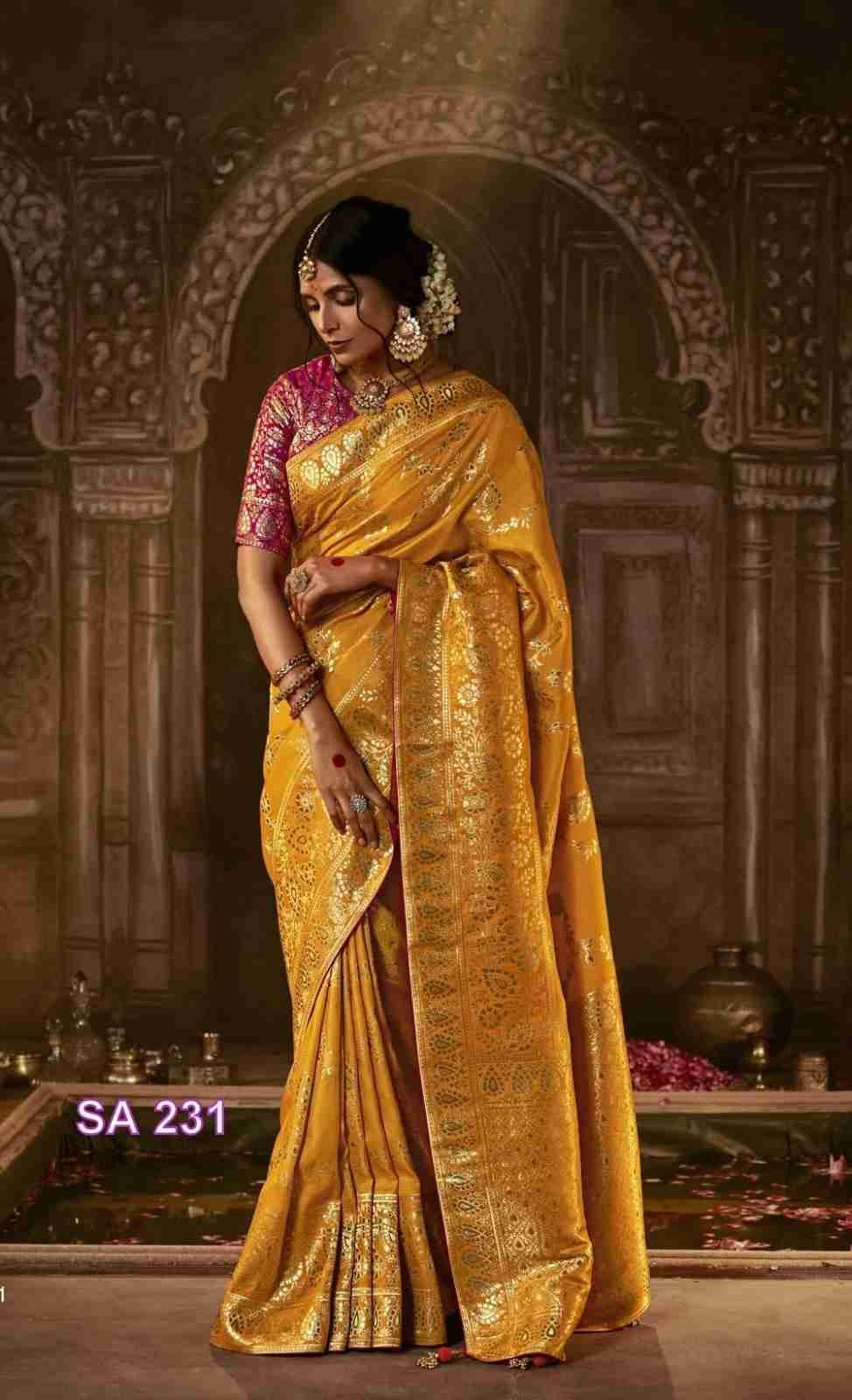 Yellow Silk Saree
