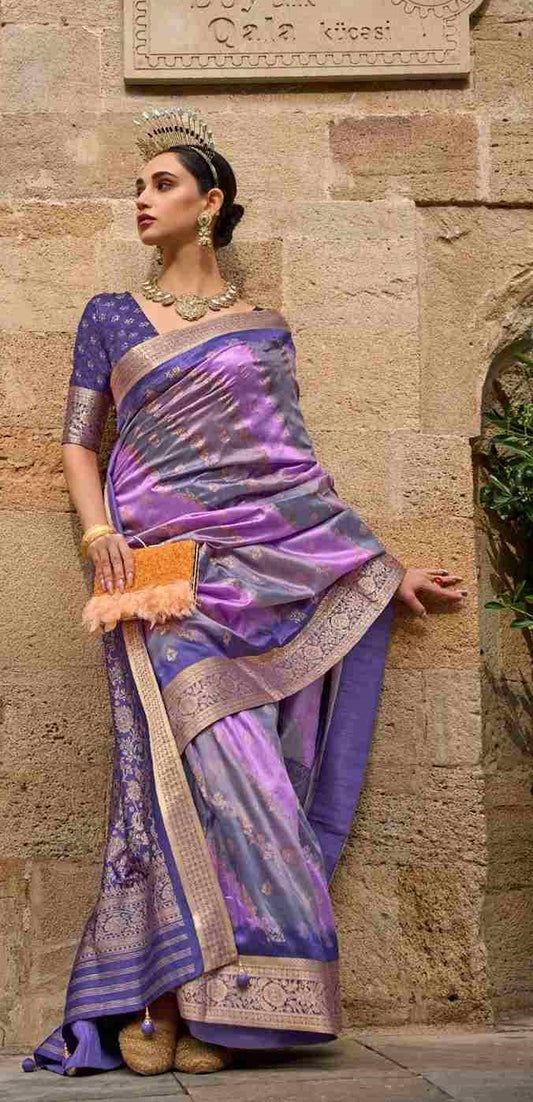 Purple Silk Saree