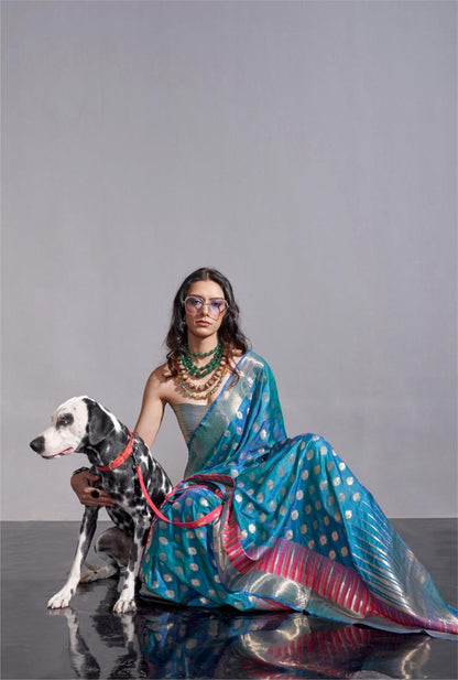 Blue Kodai Silk Saree