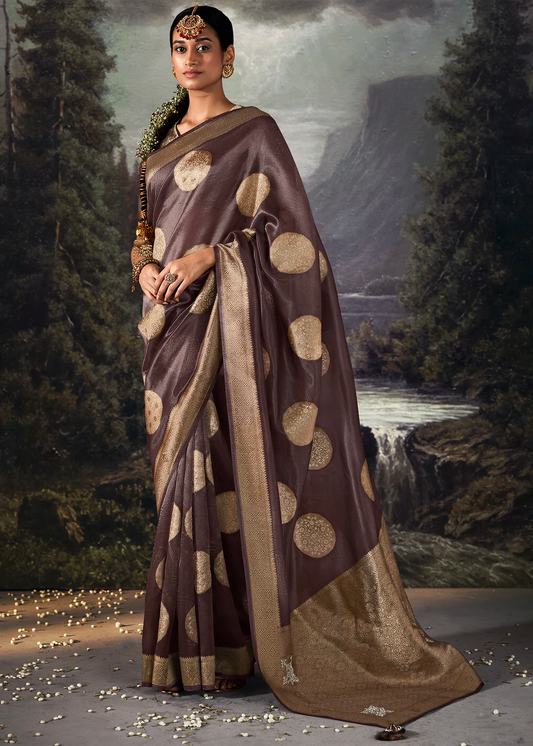 Purple Pure Banarasi Silk Saree